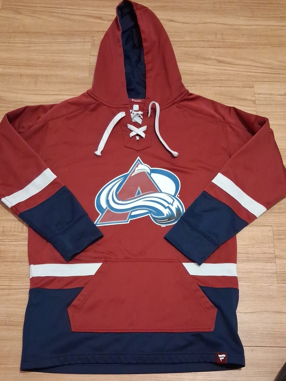 Fanatics Burgundy and Navy Colorado Avalanche Lace-Up Hooded Sweater Mckinnon